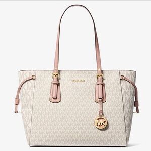 NWT Michael Kors Medium Color Block Pattern Tote, 16.5""W X 10.5""H X 6.25""D